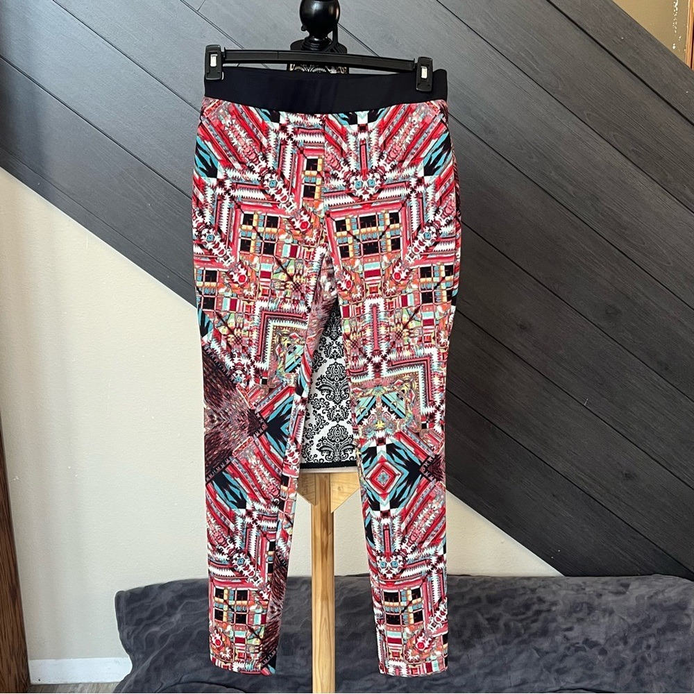 💥Joe B Abstract Print Straight Leg‎ Pants Art Deco💥